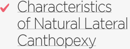 Characteristics of Natural Lateral Canthopexy